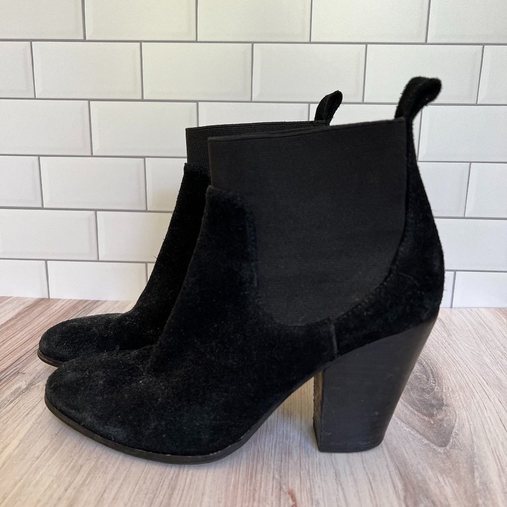 Victoria's Secret Black Suede Ankle Boots